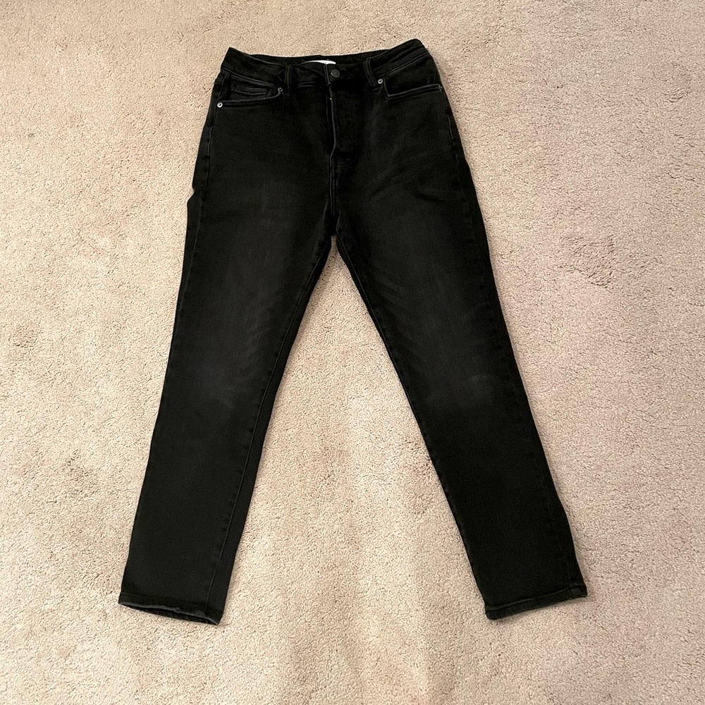 Black ankle boot cut jeans